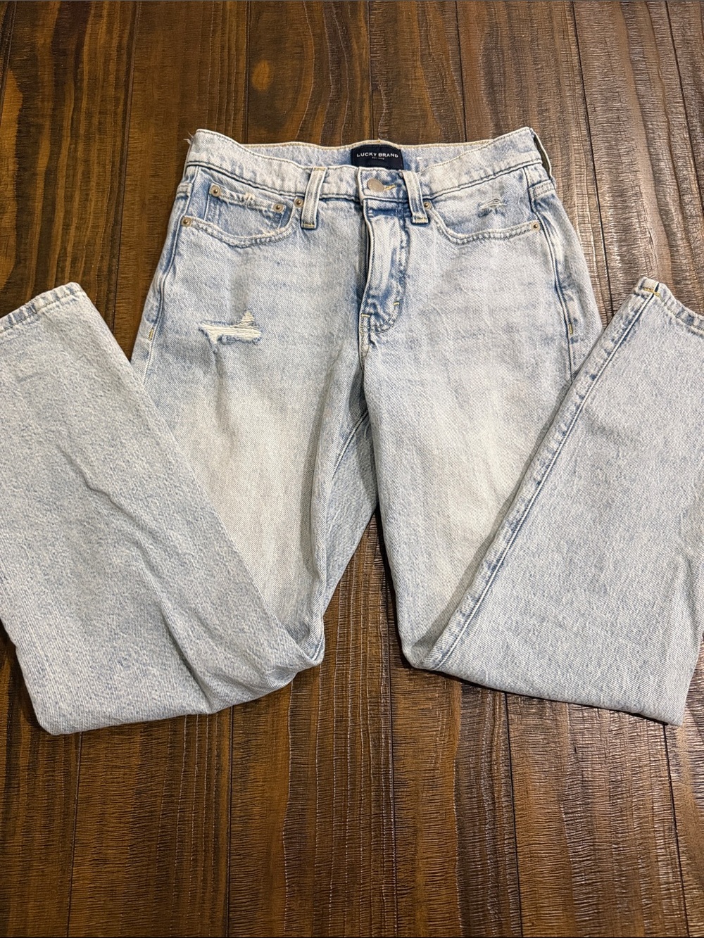 Lucky Brand Zoe High Rise Straight Light Blue Denim Jeans